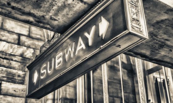 Old New York City subway sign